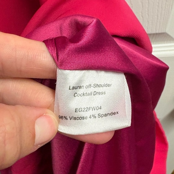 Anthro Emilia George Lauren Maternity Off The Shoulder Cocktail Dress Size Large - Picture 4 of 5